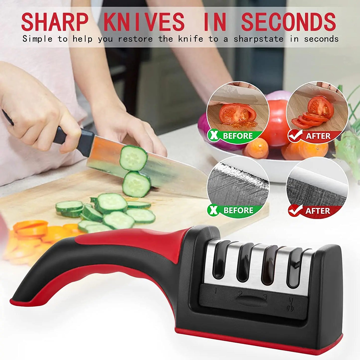 3-Stage Knife Sharpener